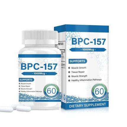 A sealed vial of BPC 157 peptide placed on a sterile surface, commonly used in experimental healing research.