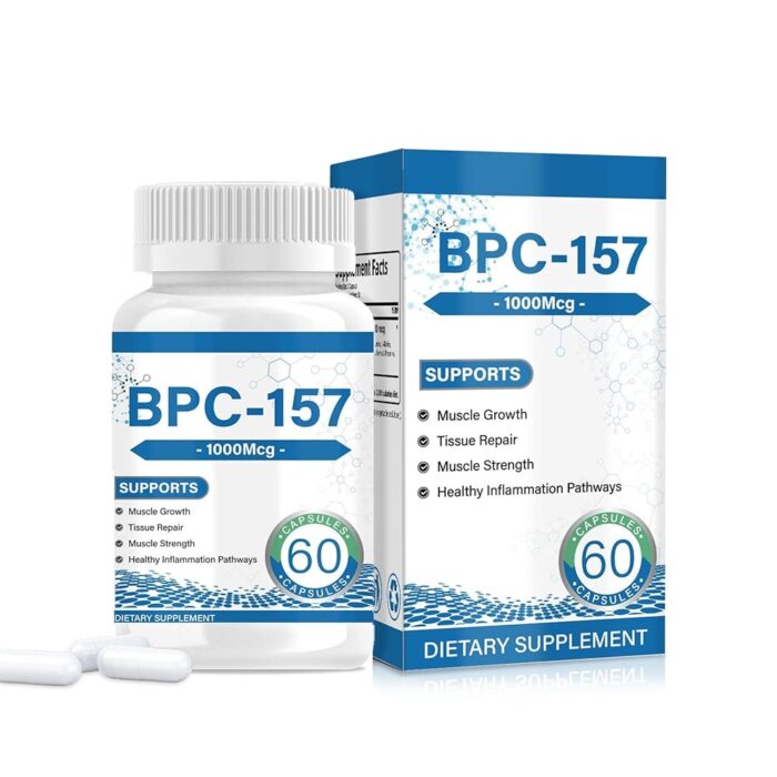A sealed vial of BPC 157 peptide placed on a sterile surface, commonly used in experimental healing research.