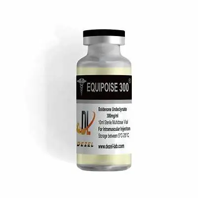 EQ 300 Boldenone Undecylenate vial with syringe, used for muscle growth, endurance enhancement, and long-cycle anabolic support.