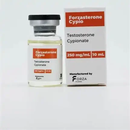 Cypionate 250 vial with syringe, representing long-acting injectable testosterone cypionate for muscle growth, strength, and hormonal therapy.