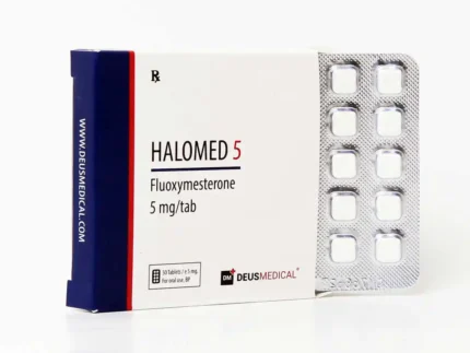 Halomed 5 Fluoxymesterone 5mg tablets for strength, aggression, and lean muscle definition