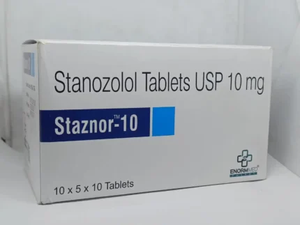 Blister pack of Stanozolol 20mg tablets used in cutting cycles for lean muscle, strength, and definition