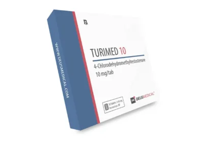 Turimed 10mg Turinabol tablets by Deus Medical for lean muscle, strength, and endurance