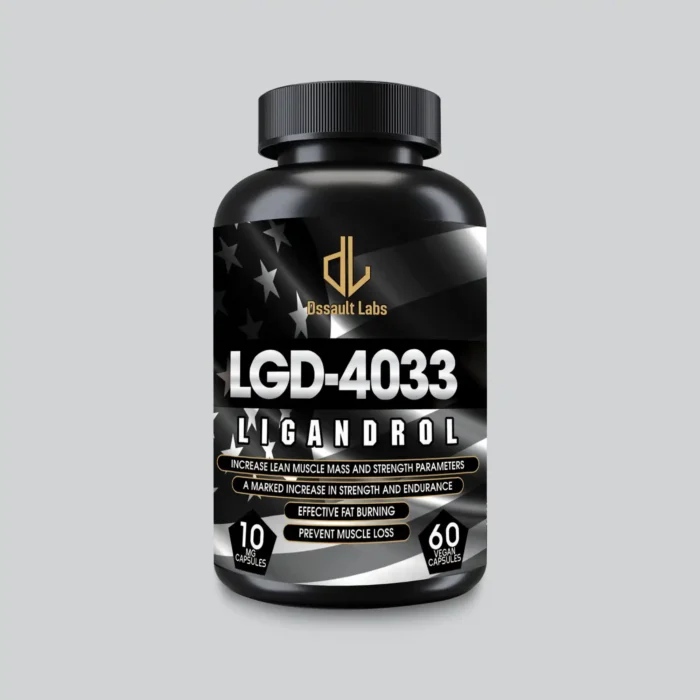 LGD-4033 Ligandrol supplement bottle for lean muscle mass, strength, and recovery enhancement