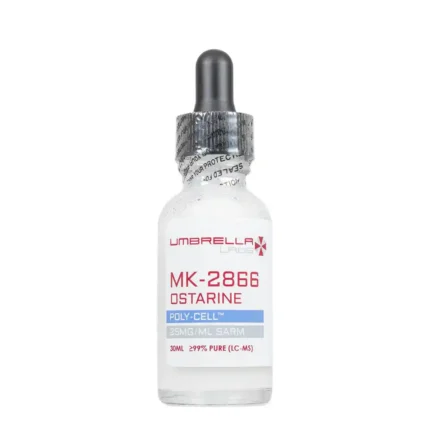MK-2866 Ostarine supplement bottle for lean muscle preservation, fat loss, and recovery