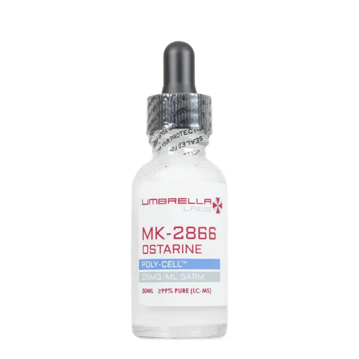 MK-2866 Ostarine supplement bottle for lean muscle preservation, fat loss, and recovery