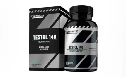 RAD-140 Testolone supplement bottle designed for lean muscle growth, strength, and endurance enhancement