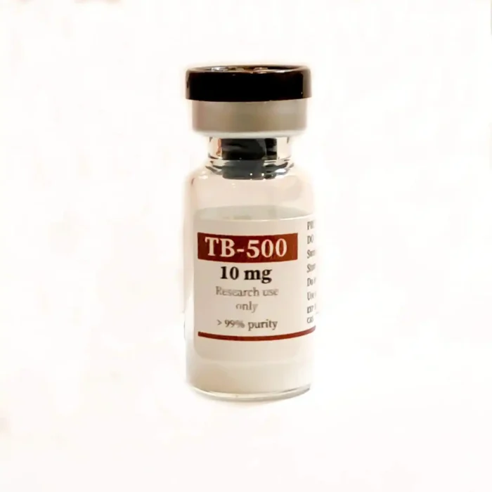 TB-500 peptide lyophilized powder for regenerative healing, scar reduction, and flexibility support.