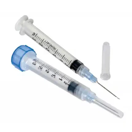 EXEL 3 cc syringe with 27G needle for intramuscular and subcutaneous injections, sterile and disposable