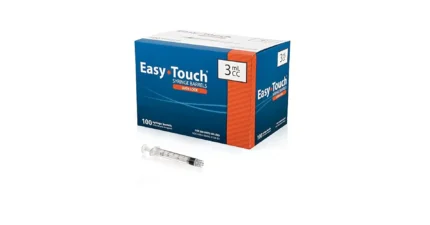 EasyTouch 1 mL Luer-Lock syringe barrels in a box of 100 for safe and accurate medication preparation